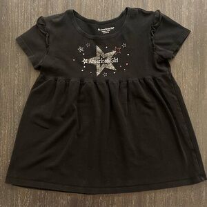 American Girl Short Sleeve Black Shirt Size Medium